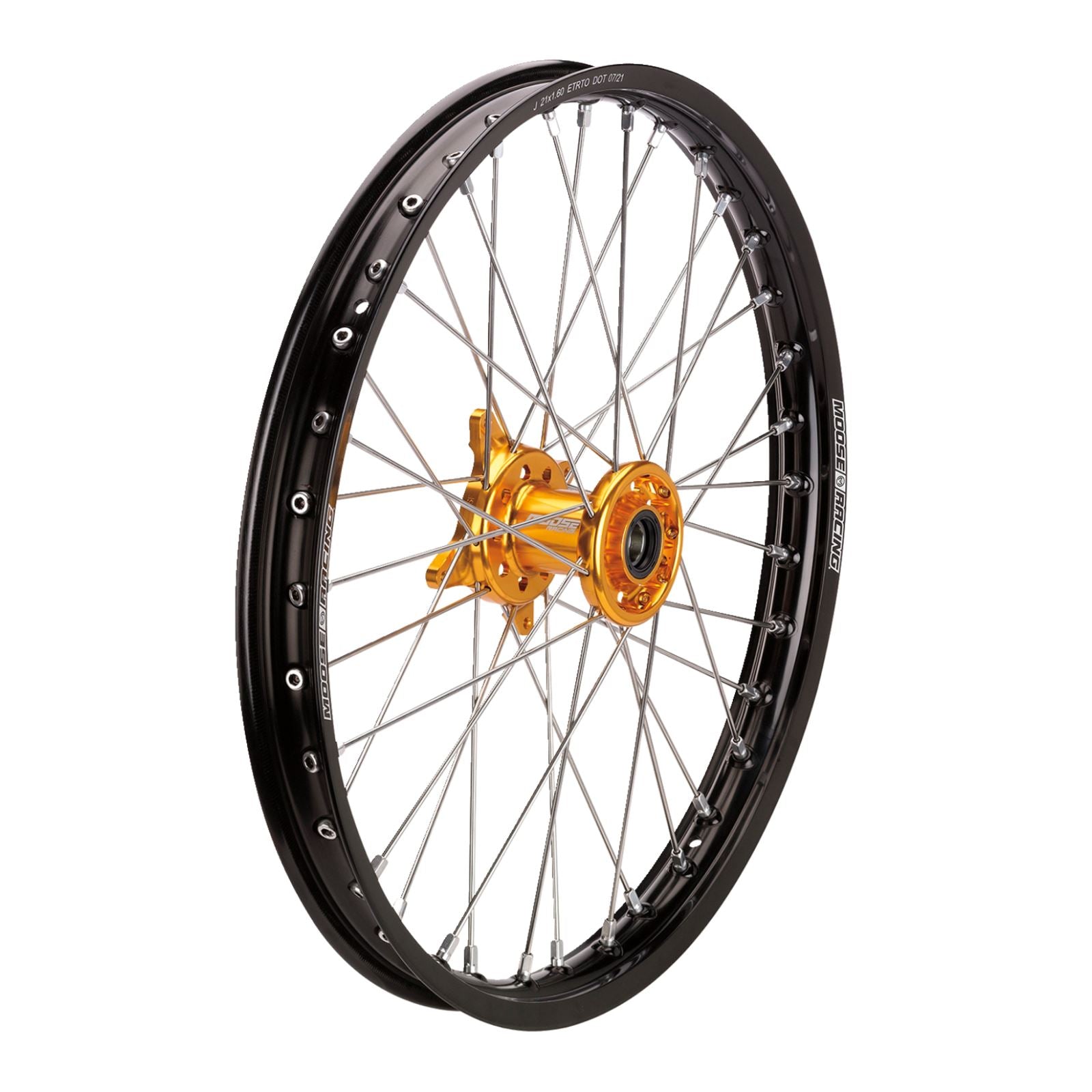 Moose Offroad SX-1 Complete Wheel - Front - Black Wheel/Gold Hub - 21" x 1.60" CF-16021BKBU_1156943