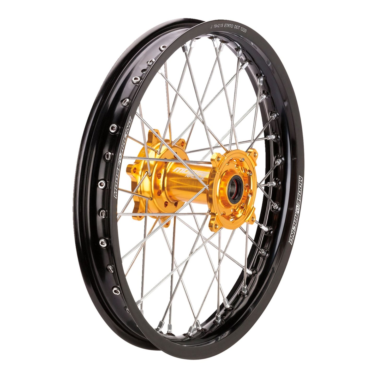 Moose Offroad SX-1 Complete Wheel - Rear - Black Wheel/Gold Hub - 18" x 2.15" CR-21518BKBU_1156942