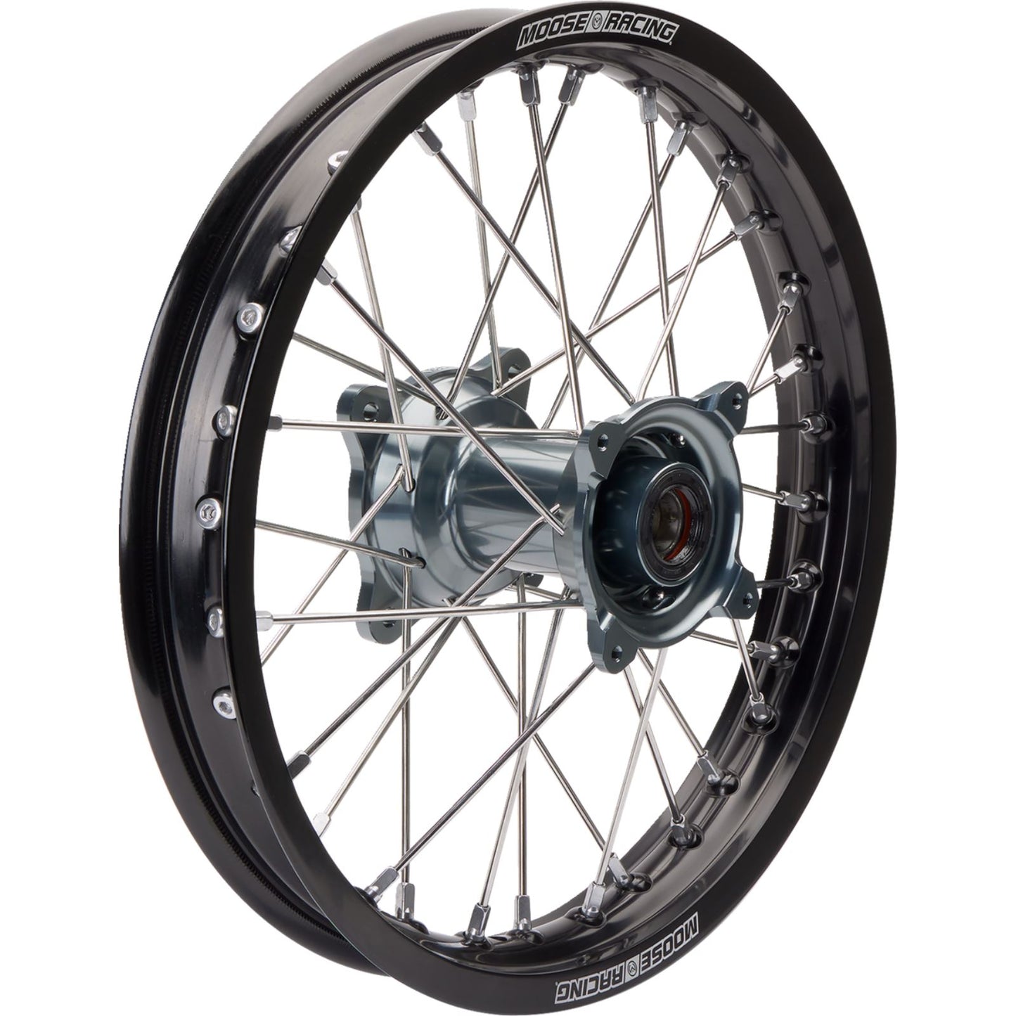 Moose Offroad Wheel Assembly - SX-1 - Complete - Rear - Black/Gray Hub - 19x2.15 MR-21519-BKGY_1362756