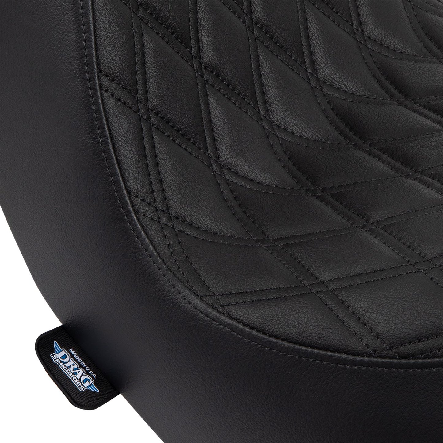 Drag Specialties Predator III Seat - Double Diamond - Black Stitching - FL/FX '18-'22 0802-1491_1155092