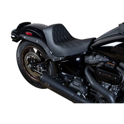 Drag Specialties Solo Seat - Double Diamond - Black Stitching - '18-'22 FL/FX 0802-1513_1215876