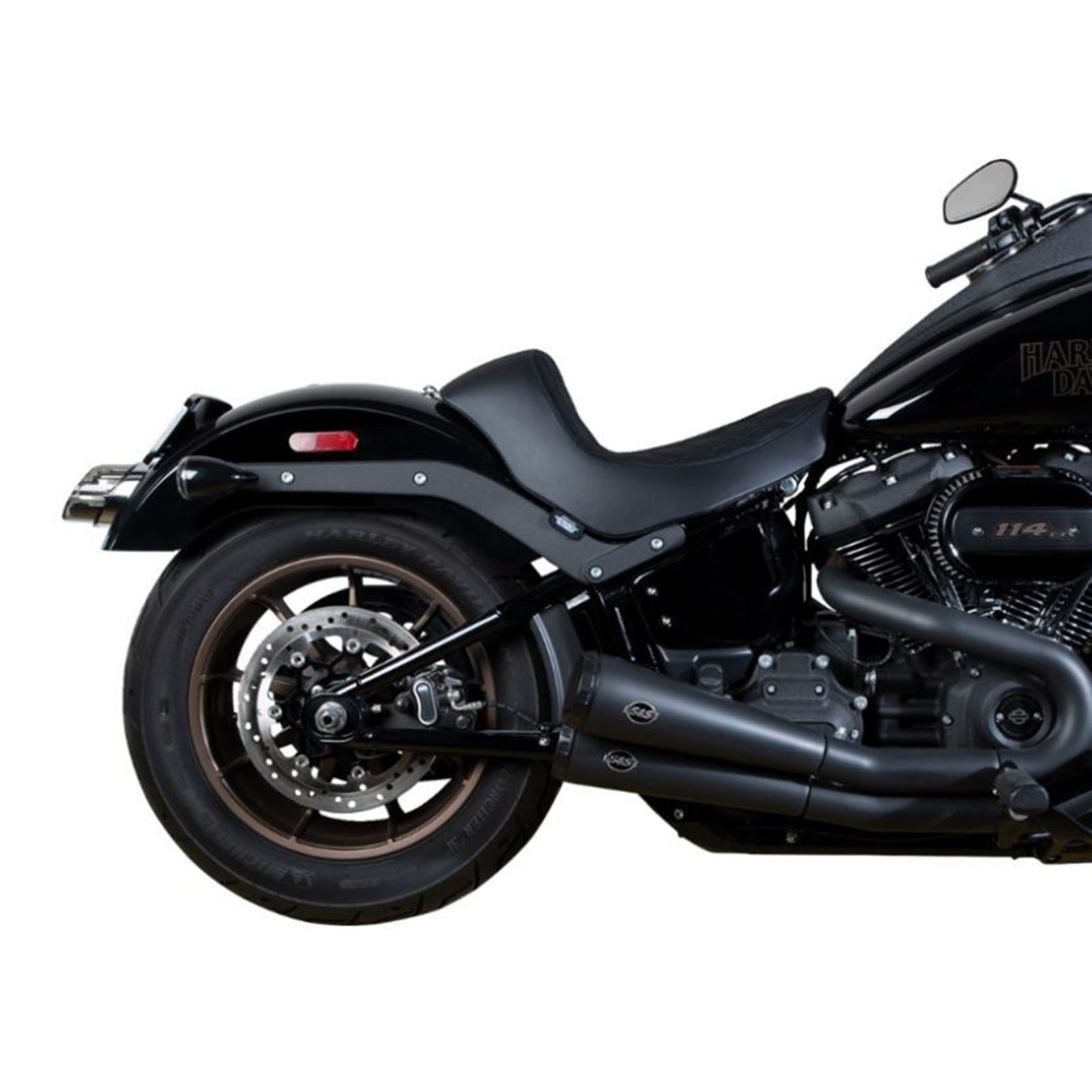 Drag Specialties Solo Seat - Double Diamond - Black Stitching - '18-'22 FL/FX 0802-1513_1215877