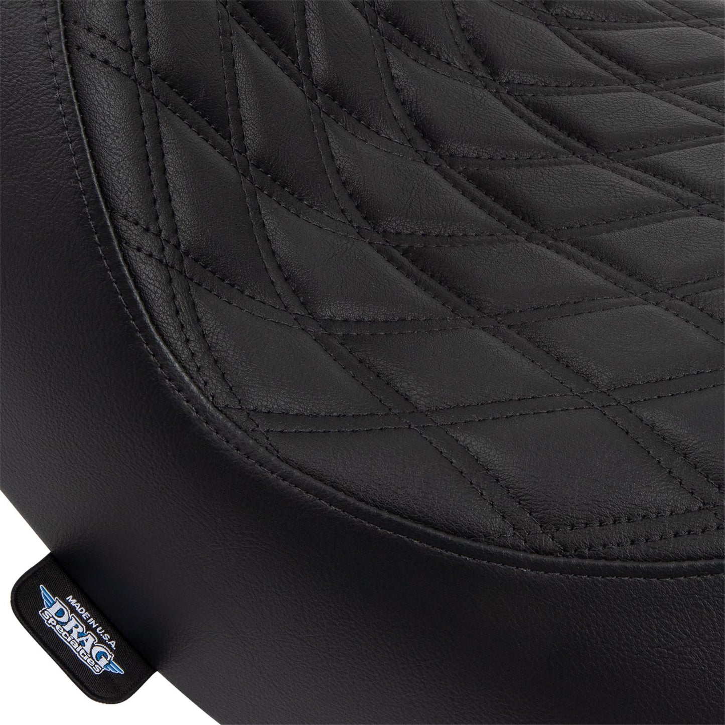 Drag Specialties Solo Seat - Double Diamond - Black Stitching - '18-'22 FL/FX 0802-1513_1155101