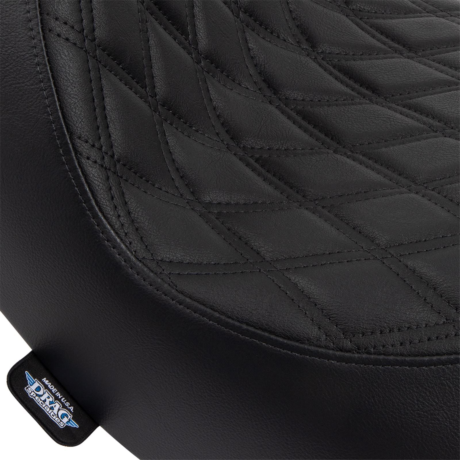 Drag Specialties Solo Seat - Double Diamond - Black Stitching - '18-'22 FL/FX 0802-1513_1155101