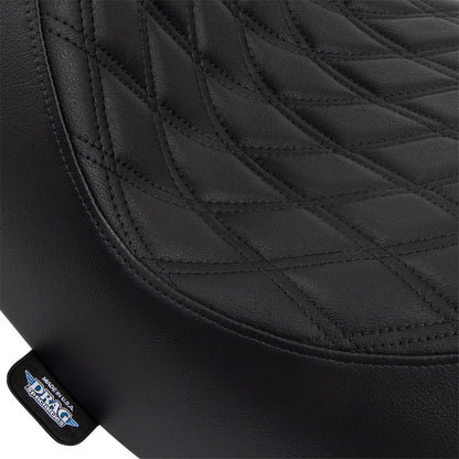 Drag Specialties Solo Seat - Double Diamond - Black Stitching - '18-'22 FL/FX 0802-1513_1155101