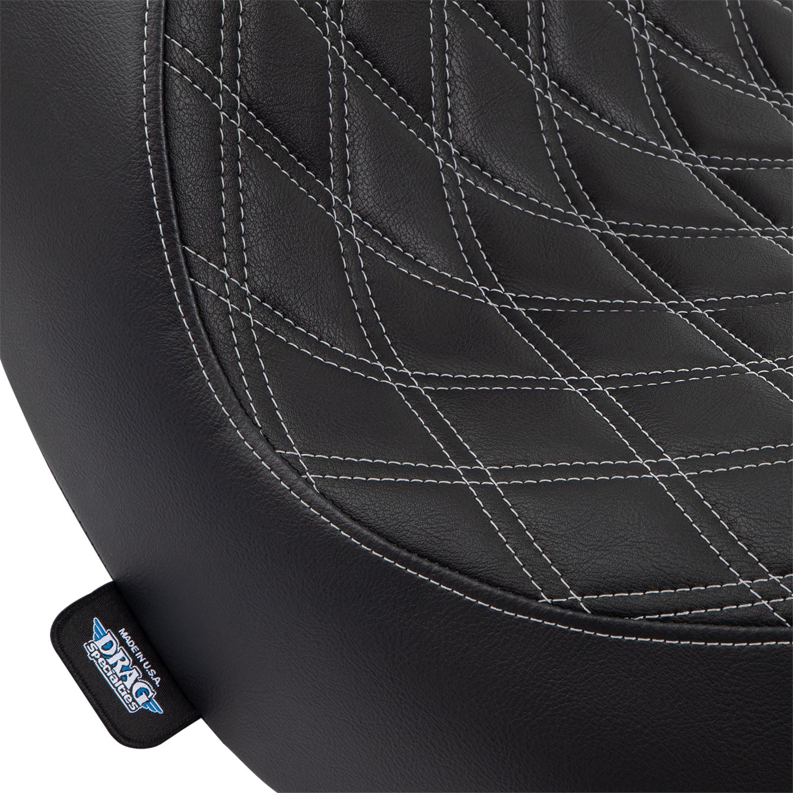 Drag Specialties Solo Seat - Double Diamond - Silver Stitching - '18-'22 FL 0802-1514_1155102