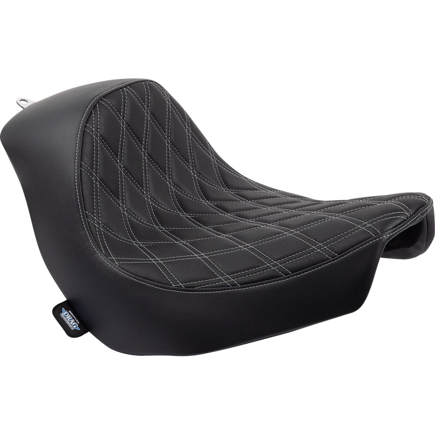 Drag Specialties Solo Seat - Double Diamond - Silver Stitching - '18-'22 FL 0802-1514_1155103