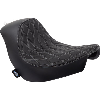 Drag Specialties Solo Seat - Double Diamond - Silver Stitching - '18-'22 FL 0802-1514_1155103