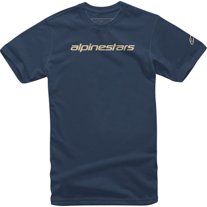 Alpinestars Linear Wordmark T-Shirt - Navy/Stone_1155546
