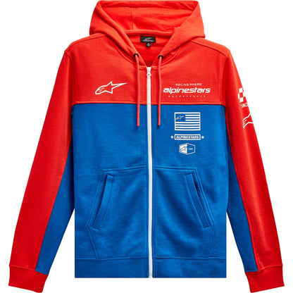 Alpinestars H Block Hoodie - Warm Red/Bright Blue - XL [MPN: 1213510703171XL]_1155659