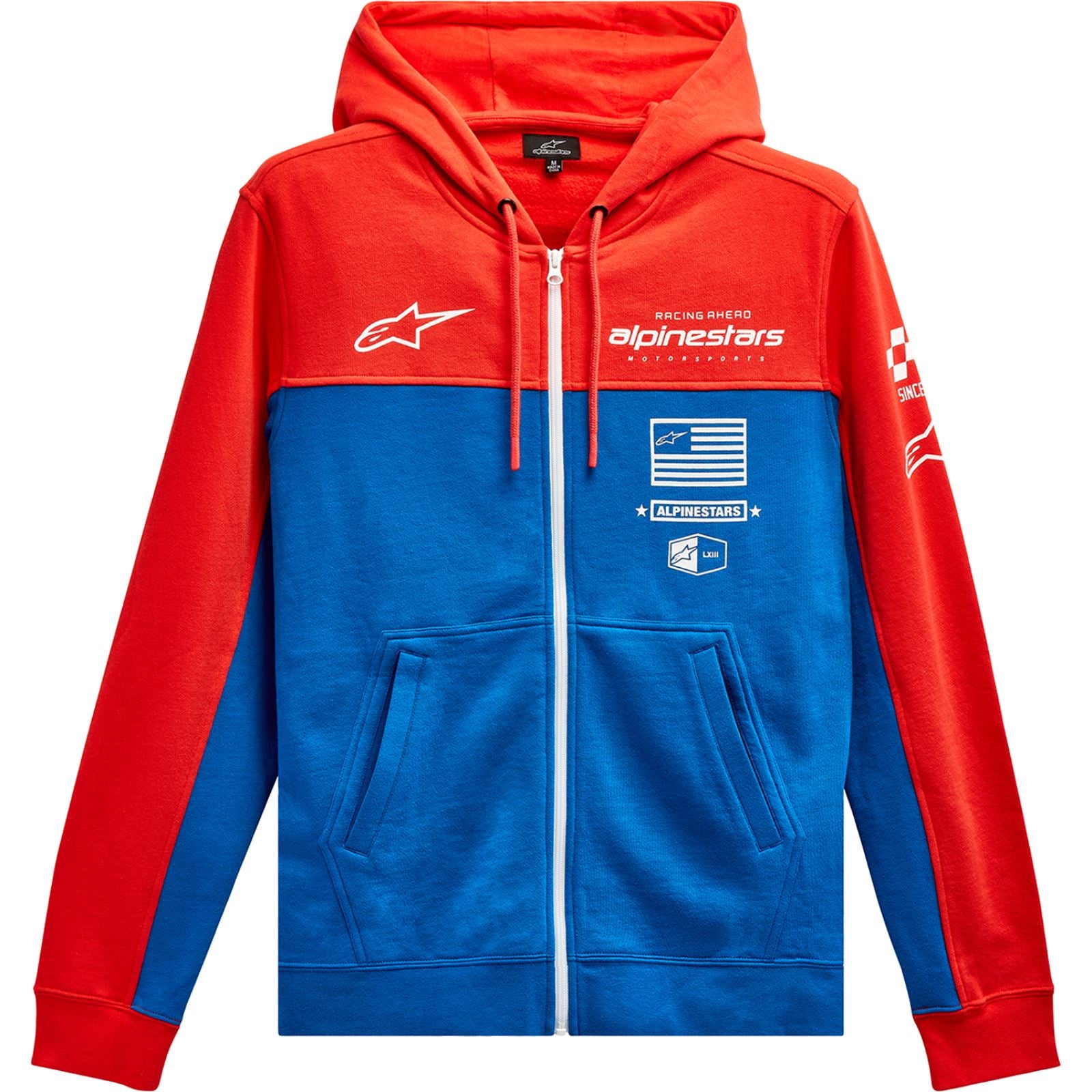 Alpinestars H Block Hoodie - Warm Red/Bright Blue - 2XL [MPN: 12135107031712X]_1155639