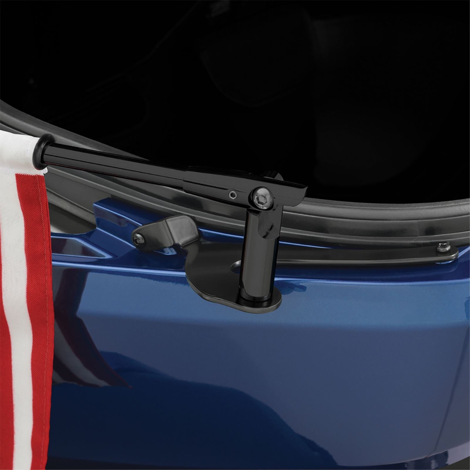 Show Chrome Folding Flag Pole for Can-Am RT/F3 - Left - Black  41-203LBK_1367200