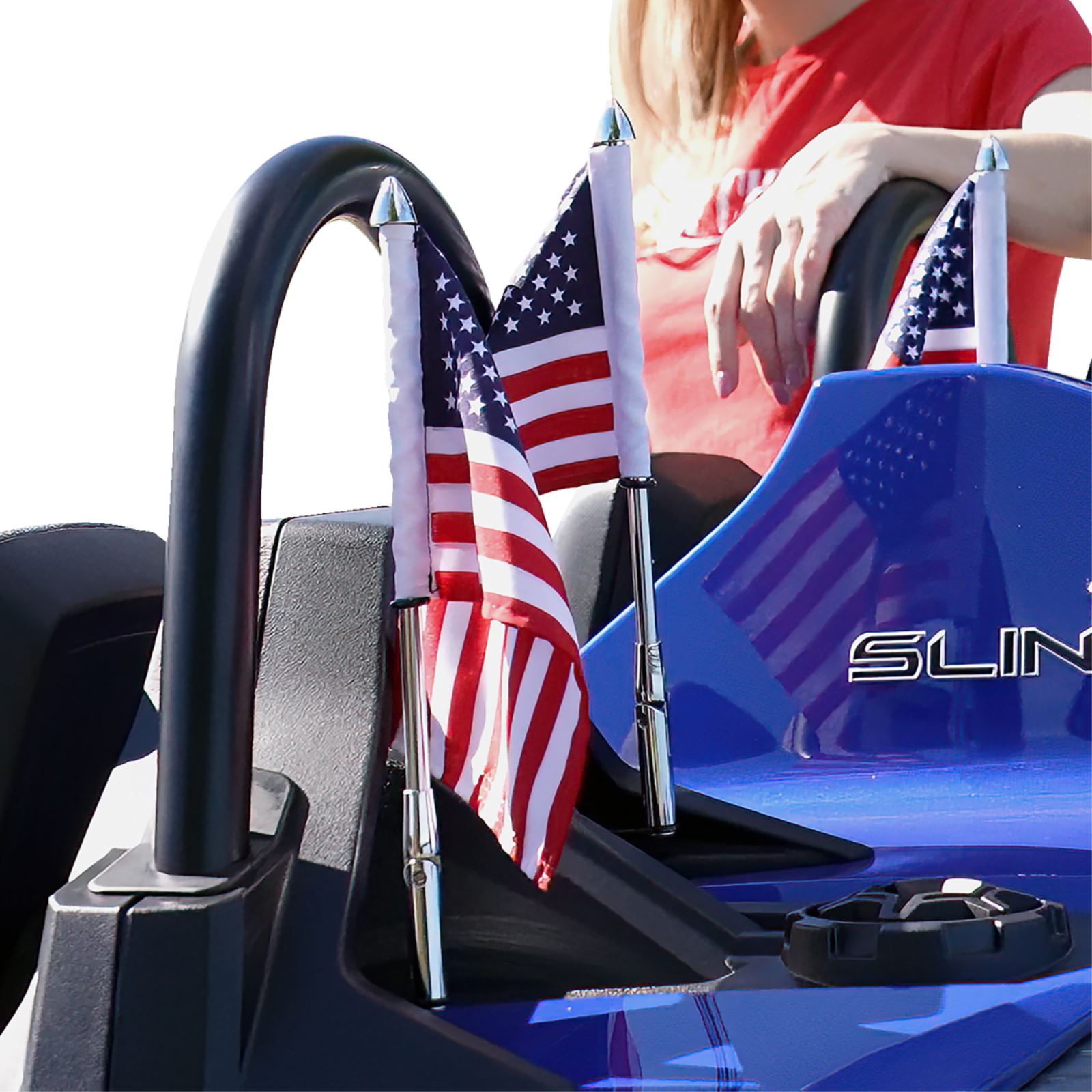 Show Chrome Folding Flag Pole for Polaris Slingshot - Chrome  44-104_1174886