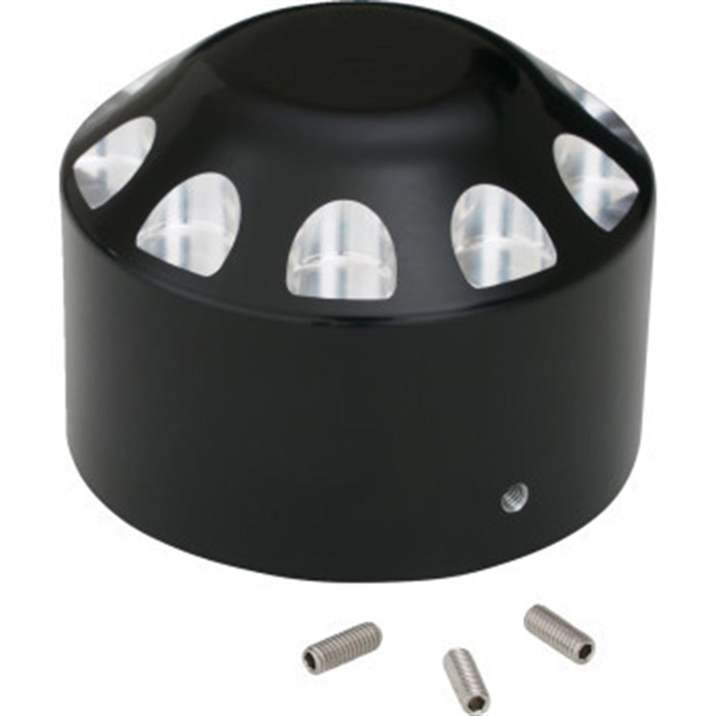 Show Chrome Axle Nut Cover - Black 44-105_1729219