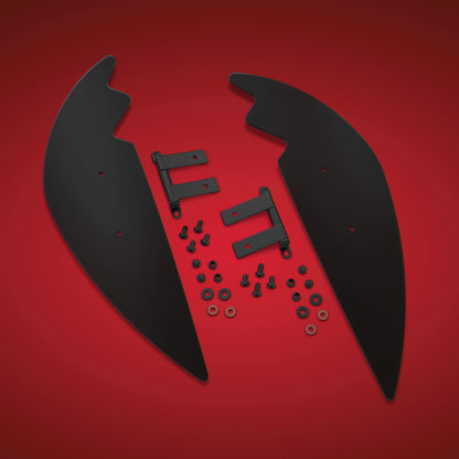 Show Chrome Lower Wind Deflector Kit - Black 52-934LBK_1157140