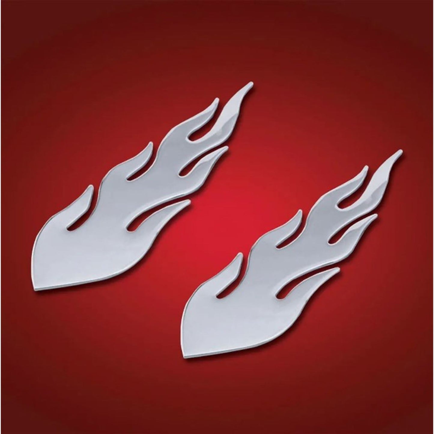 Show Chrome Stick on Flames 8" - Pair 53-108A_1157806