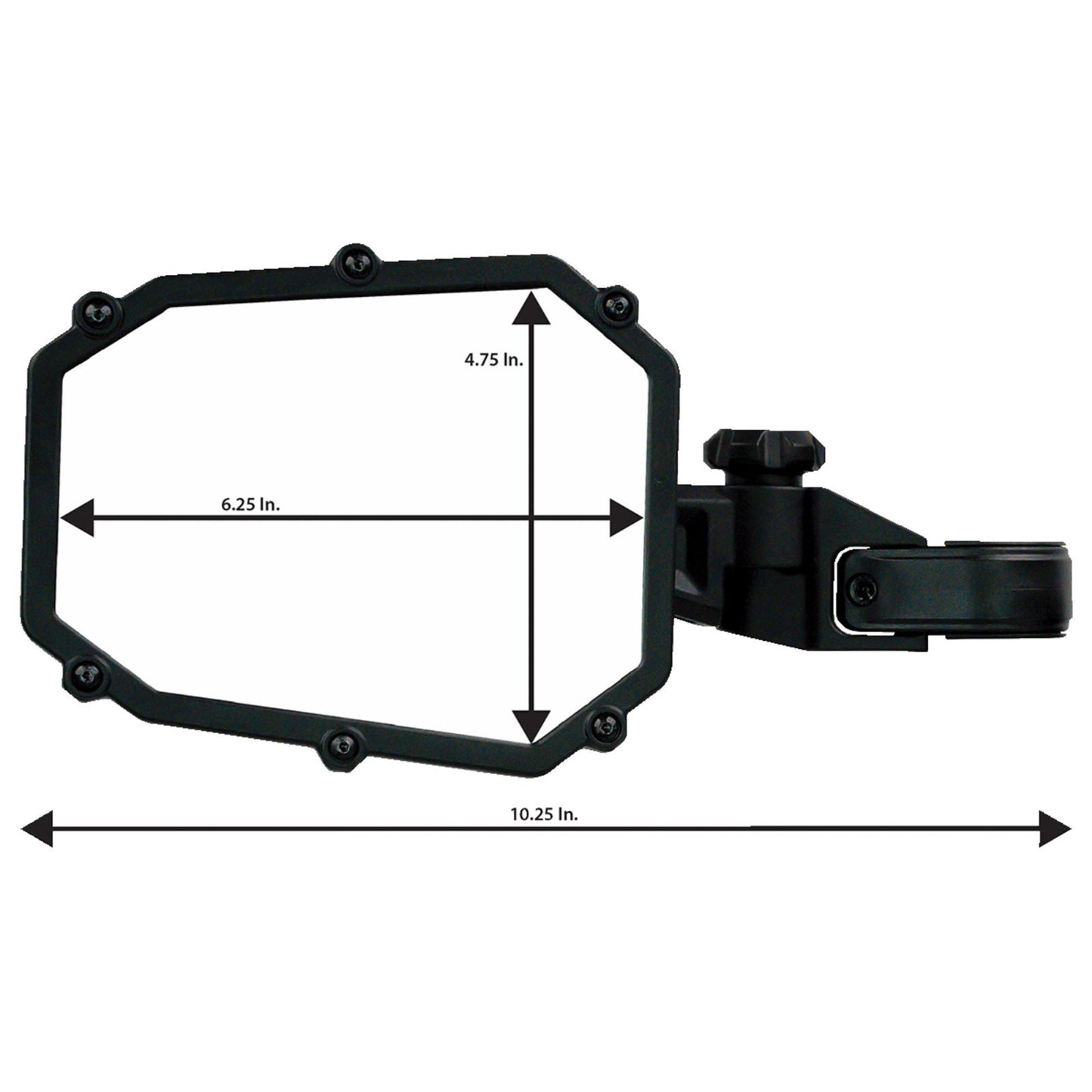 Moose Offroad Octagon Side View Mirror - Black MUTVMIR-ES1-CCS_1157539