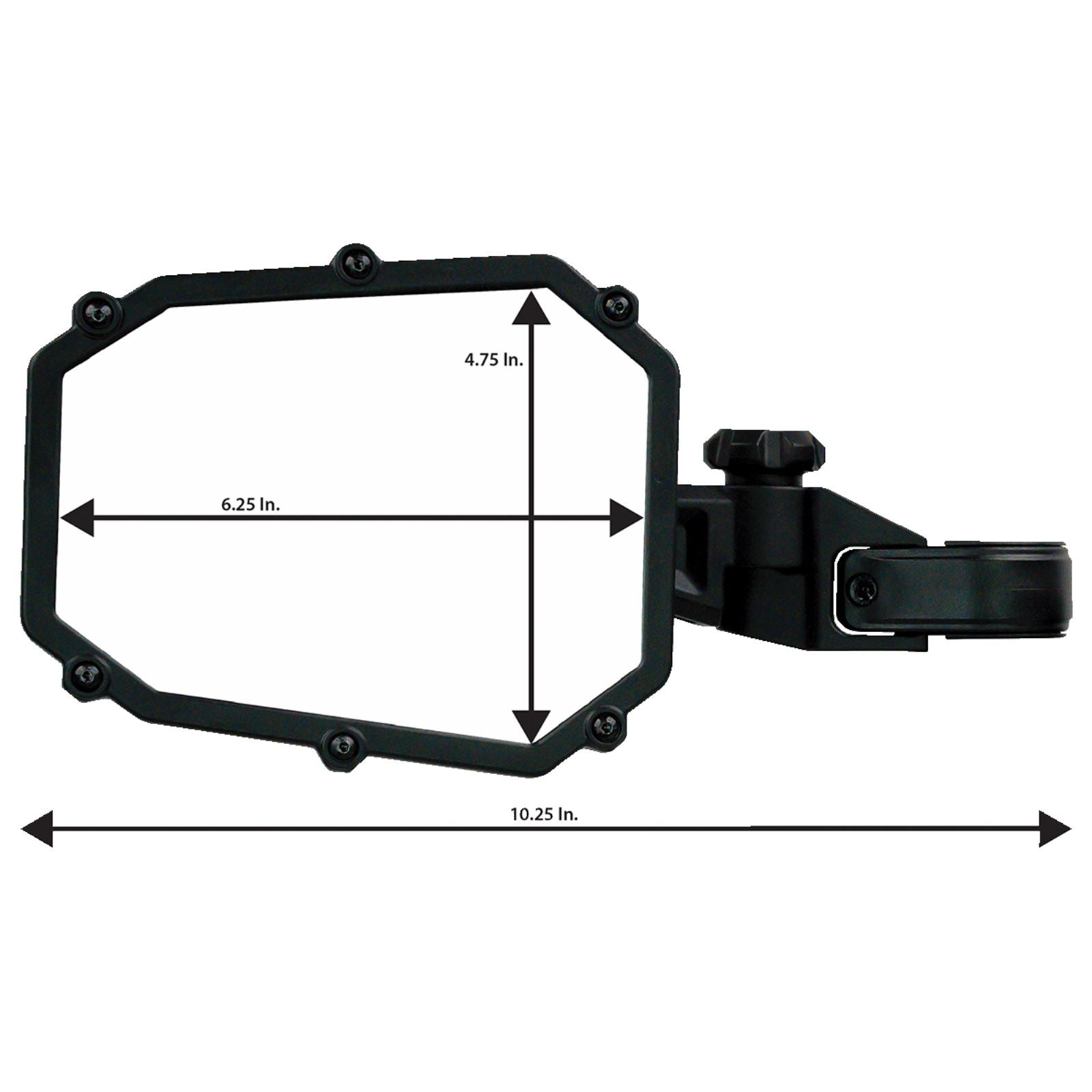 Moose Offroad Octagon Side View Mirror - Black MUTVMIR-ES1-CCS_1157539