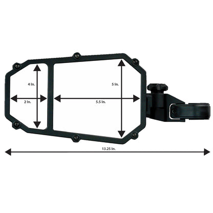Moose Offroad Octagon Side View Mirror - Black MUTVMIR-ES2-CCS_1157542