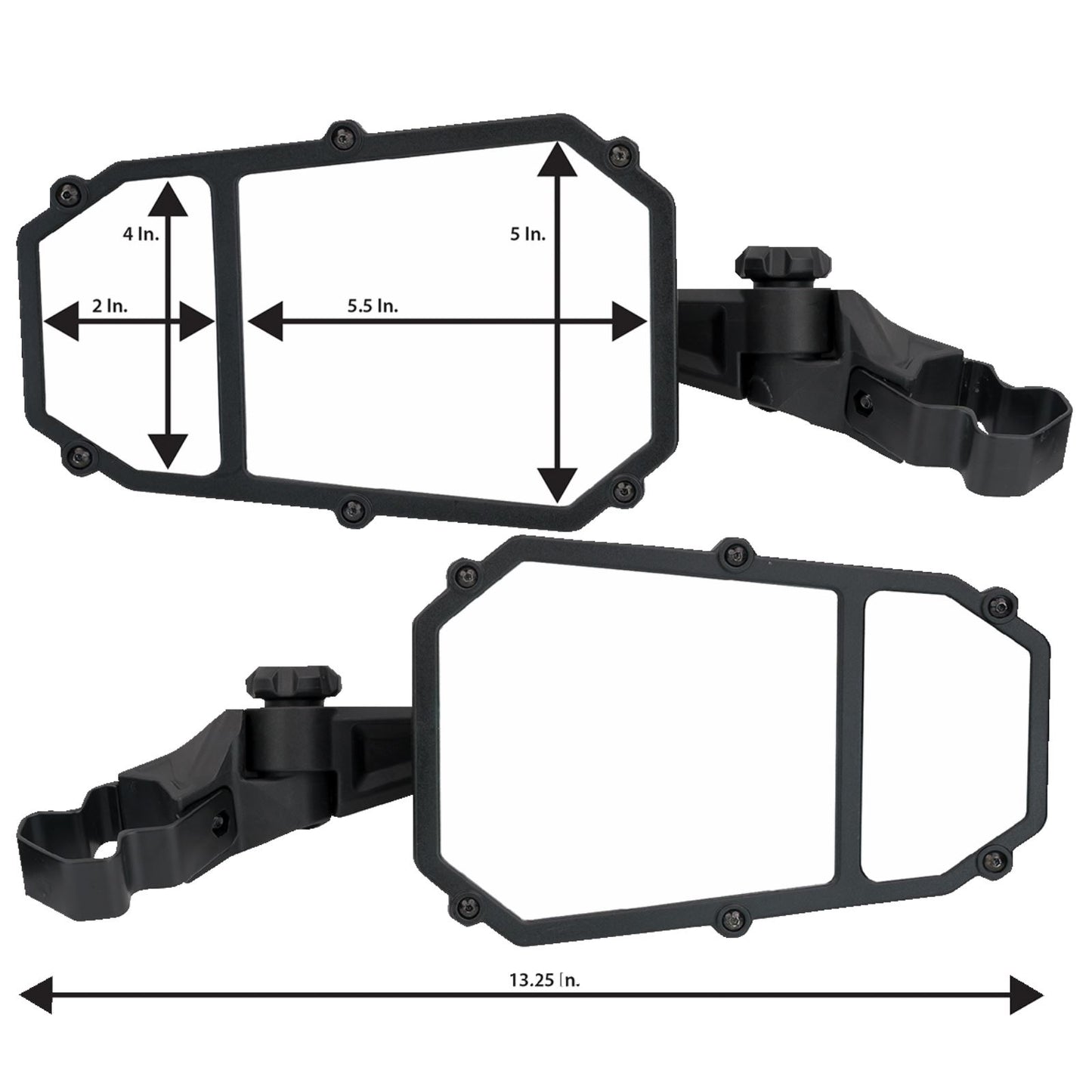 Moose Offroad Octagon Elite Pro Side View Mirror - Black MEMIRKIT-ES2CCS_1157548