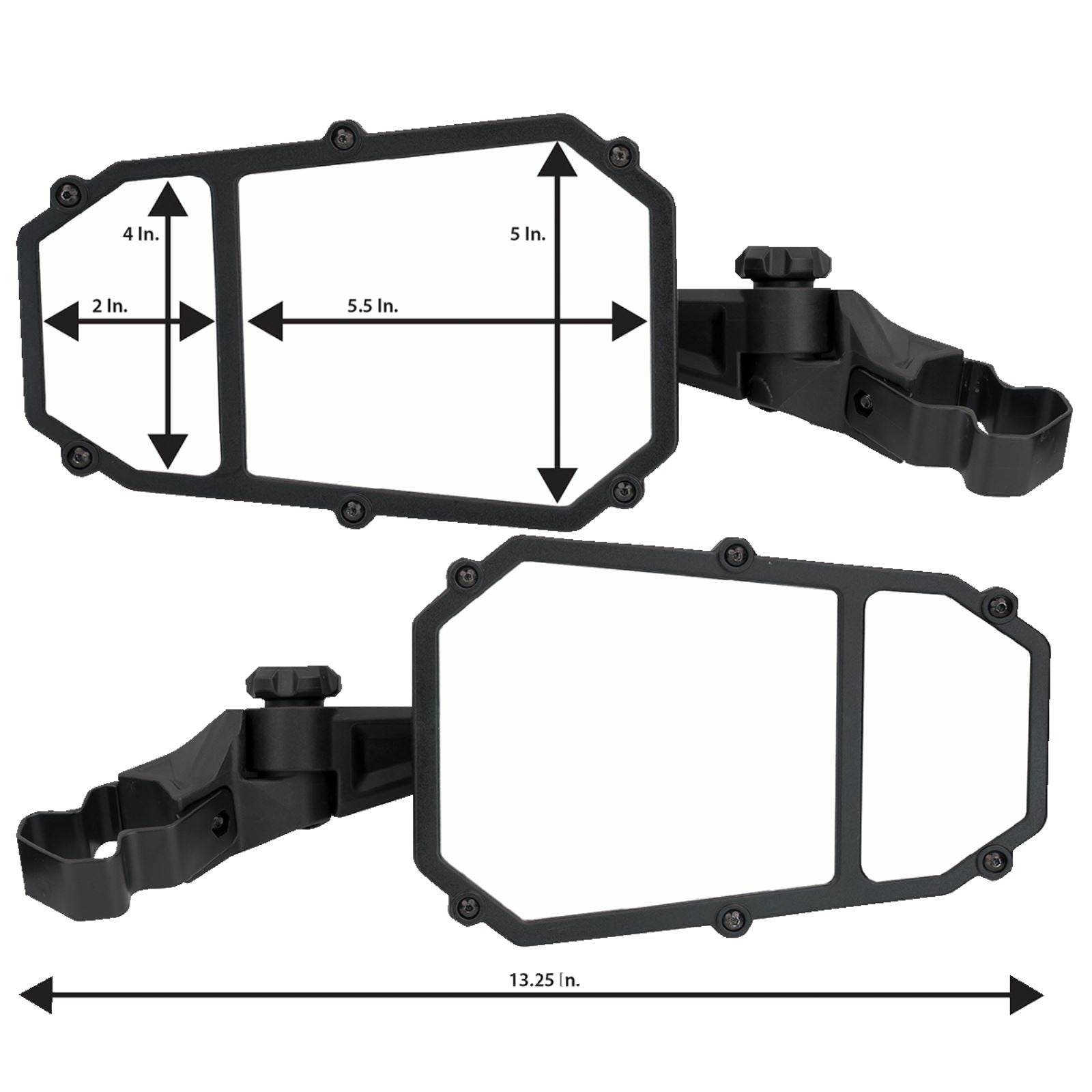 Moose Offroad Octagon Elite Pro Side View Mirror - Black MEMIRKIT-ES2CCS_1157548
