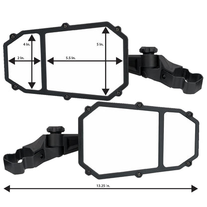 Moose Offroad Octagon Elite Pro Side View Mirror - Black MEMIRKIT-ES2CCS_1157548