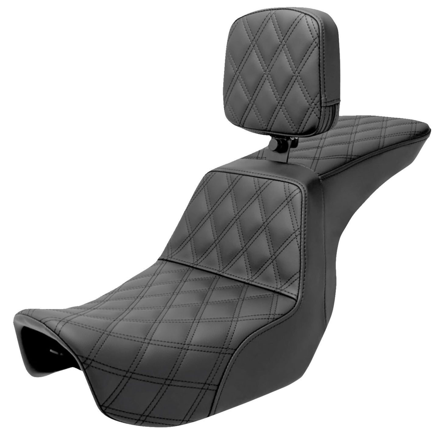 Saddlemen Seat - Rider Backrest - Full Lattice Stitch - Dyna '06-'17 806-04-195BR_1157622