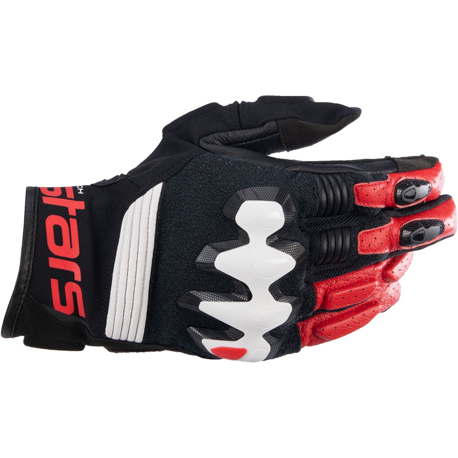 Alpinestars Halo Riding Gloves - Black/White/Bright Red - Medium [MPN: 3504822-1304-M]_1157660