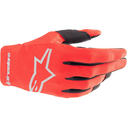 Alpinestars 2024 Youth Radar Gloves - Red/Silver - 2XS [MPN: 3541824-385-2X]_1157676