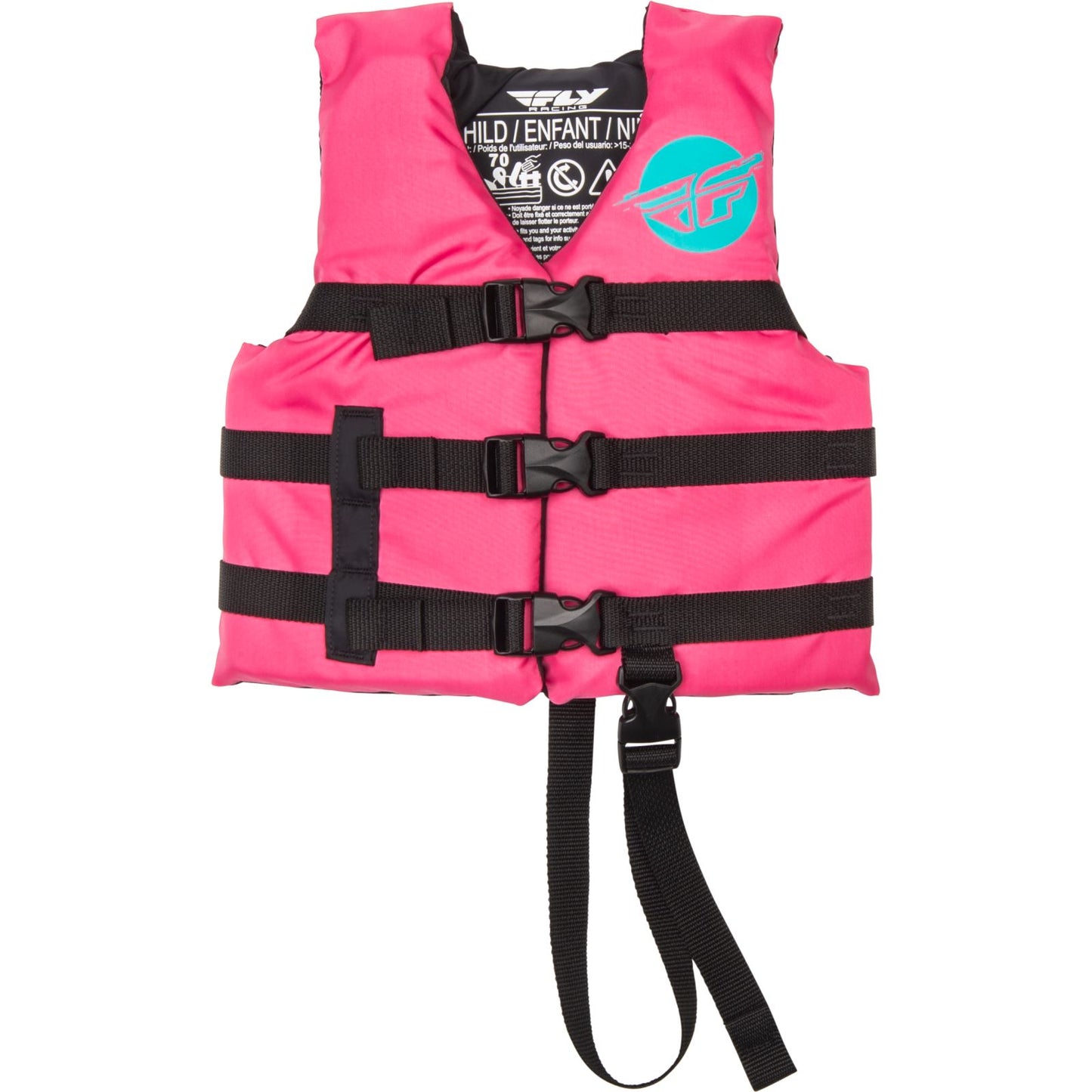 Fly Racing Child Flotation Life Vest - Neon Pink/Teal 221-30320_1160330