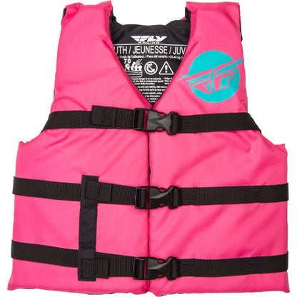 Fly Racing Youth Flotation Life Vest - Neon Pink/Teal 221-30330_1160313