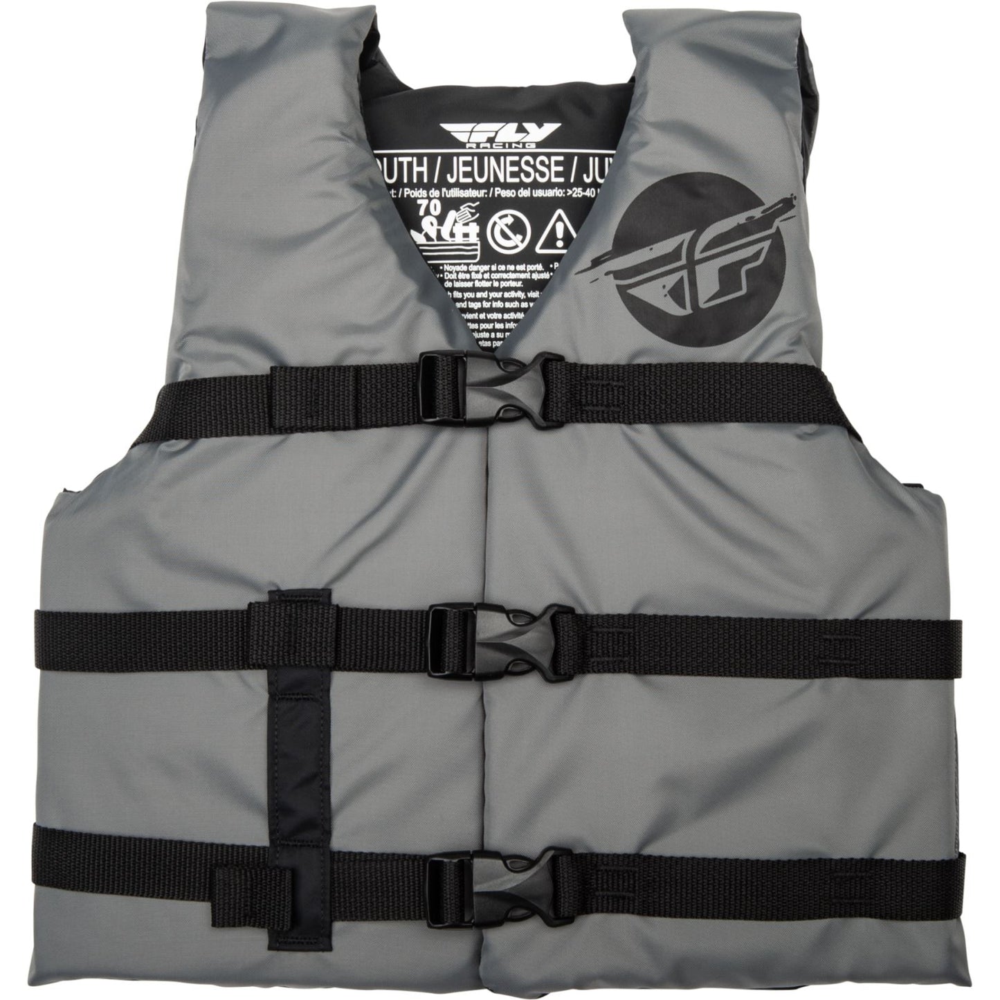 Fly Racing Youth Flotation Life Vest - Grey/Black 221-30333_1160294