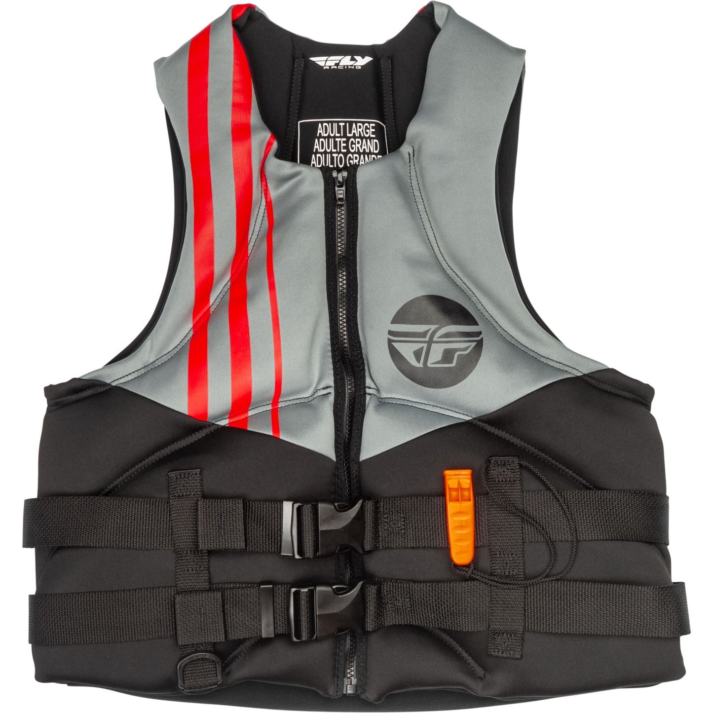 Fly Racing Neoprene Flotation Life Vest - Black/Grey/Red - XL 221-30400X_1160302