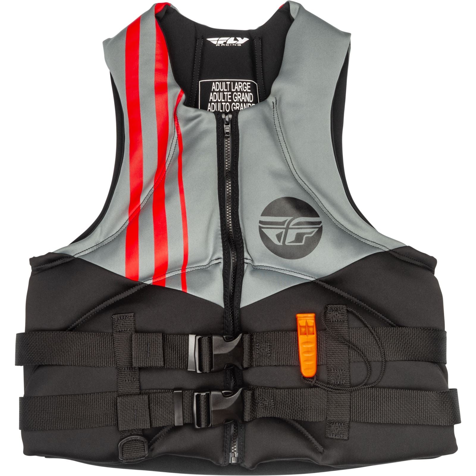 Fly Racing Neoprene Flotation Life Vest - Black/Grey/Red - 3XL 221-304003X_1160308