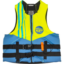 Fly Racing Neoprene Flotation Life Vest - Blue/Hi-Vis/Teal - XL 221-30401X_1160366