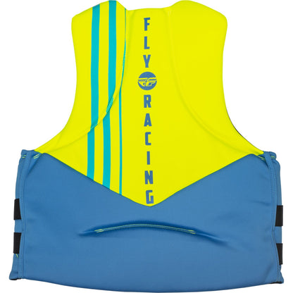 Fly Racing Neoprene Flotation Life Vest - Blue/Hi-Vis/Teal - XS 221-30401XS_1160369