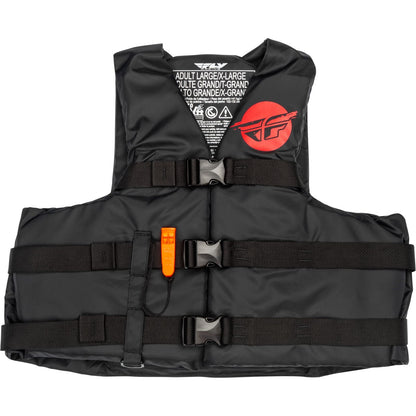 Fly Racing Nylon Flotation Life Vest - Black/Red - XS 221-30410XS_1160356