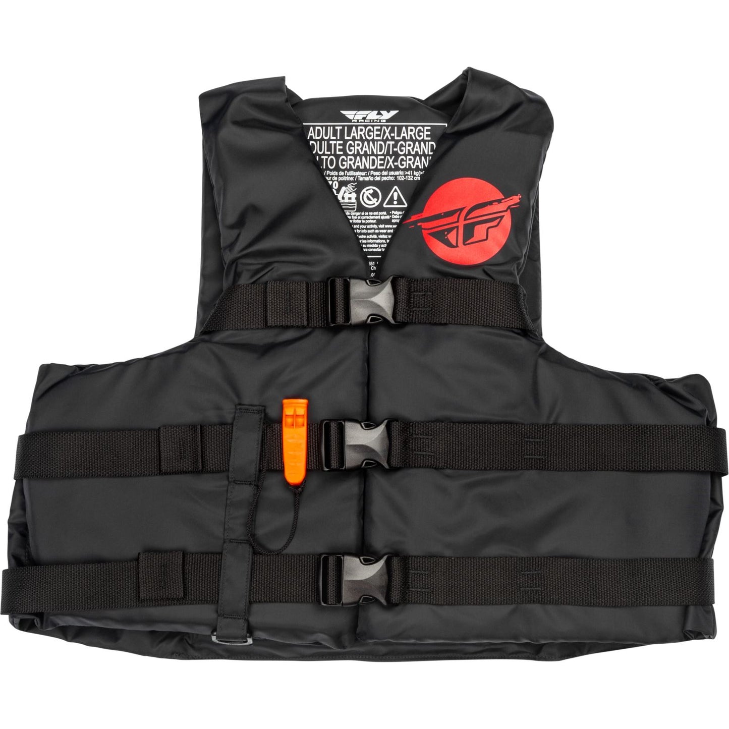Fly Racing Nylon Flotation Life Vest - Black/Red - 3XL 221-304103X_1160360