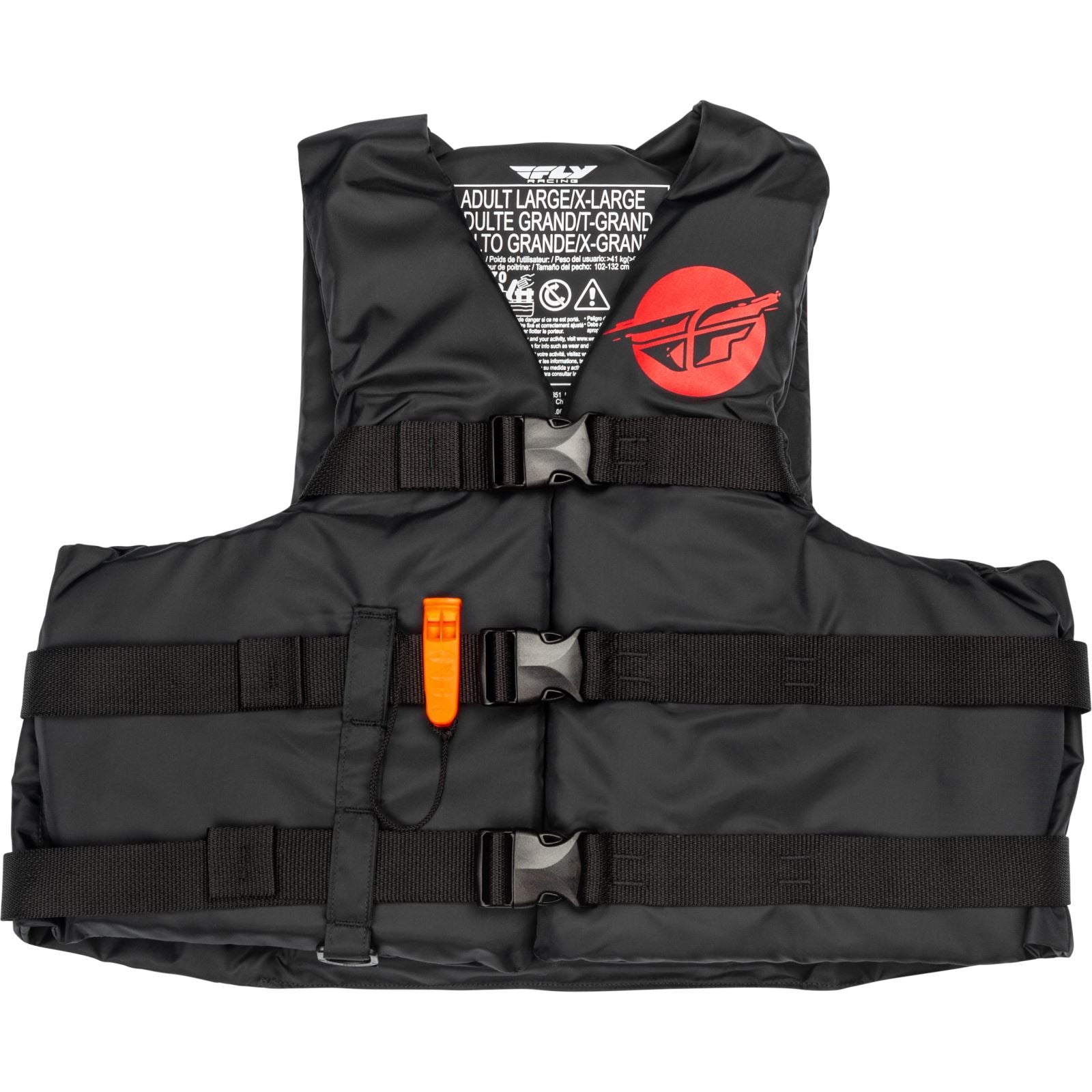 Fly Racing Nylon Flotation Life Vest - Black/Red - 3XL 221-304103X_1160360