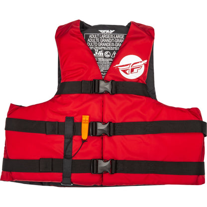 Fly Racing Nylon Flotation Life Vest - Red/White - 2XL 221-304132X_1160413