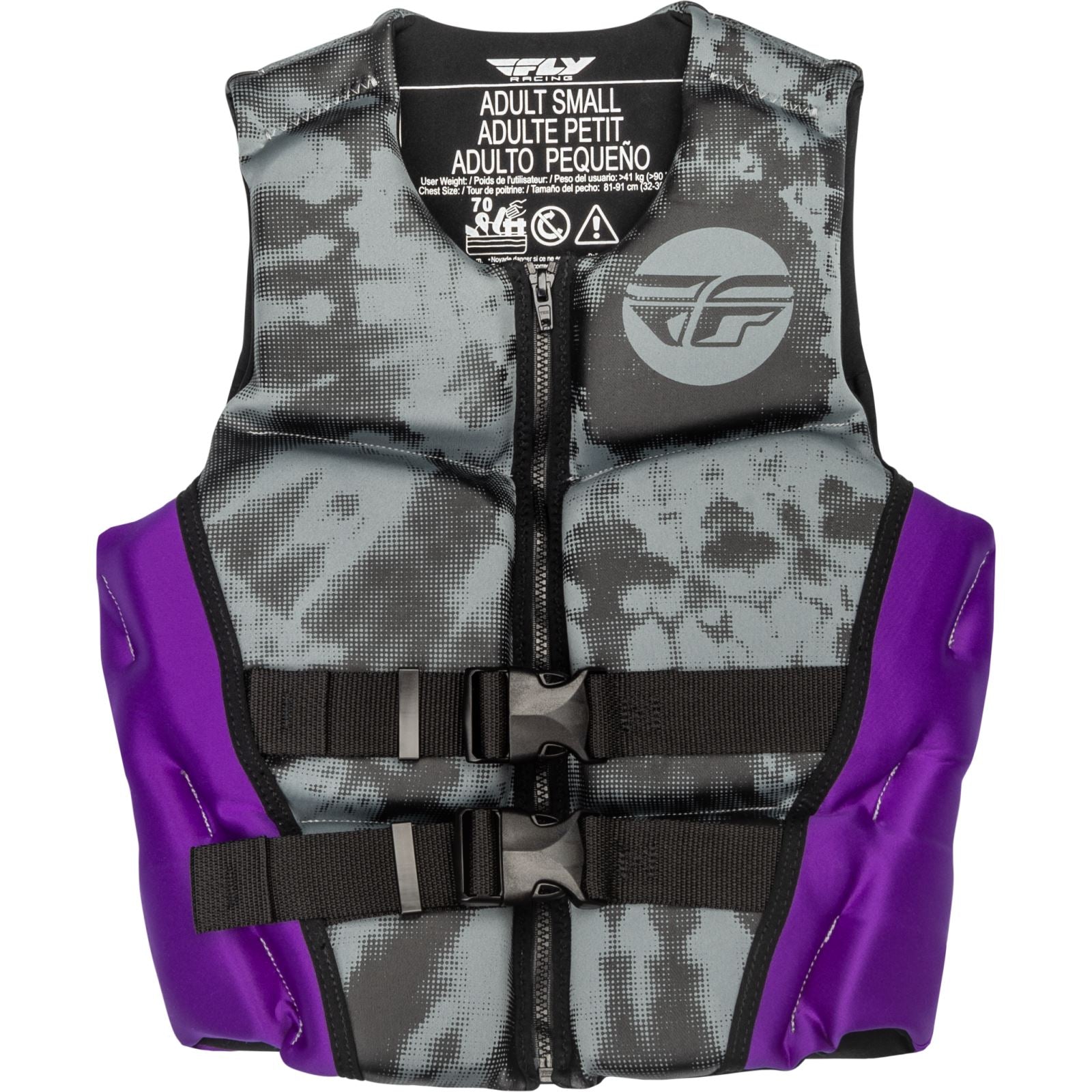 Fly Racing Women's Neoprene Flotation Life Vest - Purple/Grey/Black - XS 221-30420XS_1160410