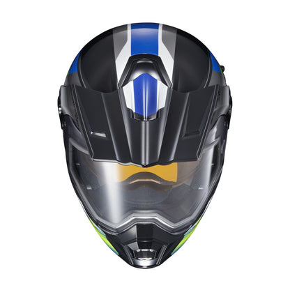 ScorpionEXO EXO-AT950 Cold Weather Helmet ZEC - Dual Pane - Blue/Hi-Viz - 2XL [MPN: 95-1807-SD]_1367250