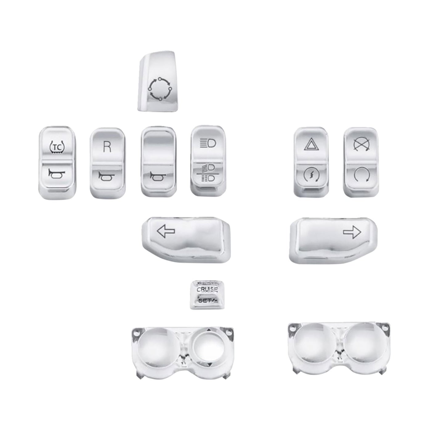 Drag Specialties Switch Caps - Chrome 0616-0392_1160757