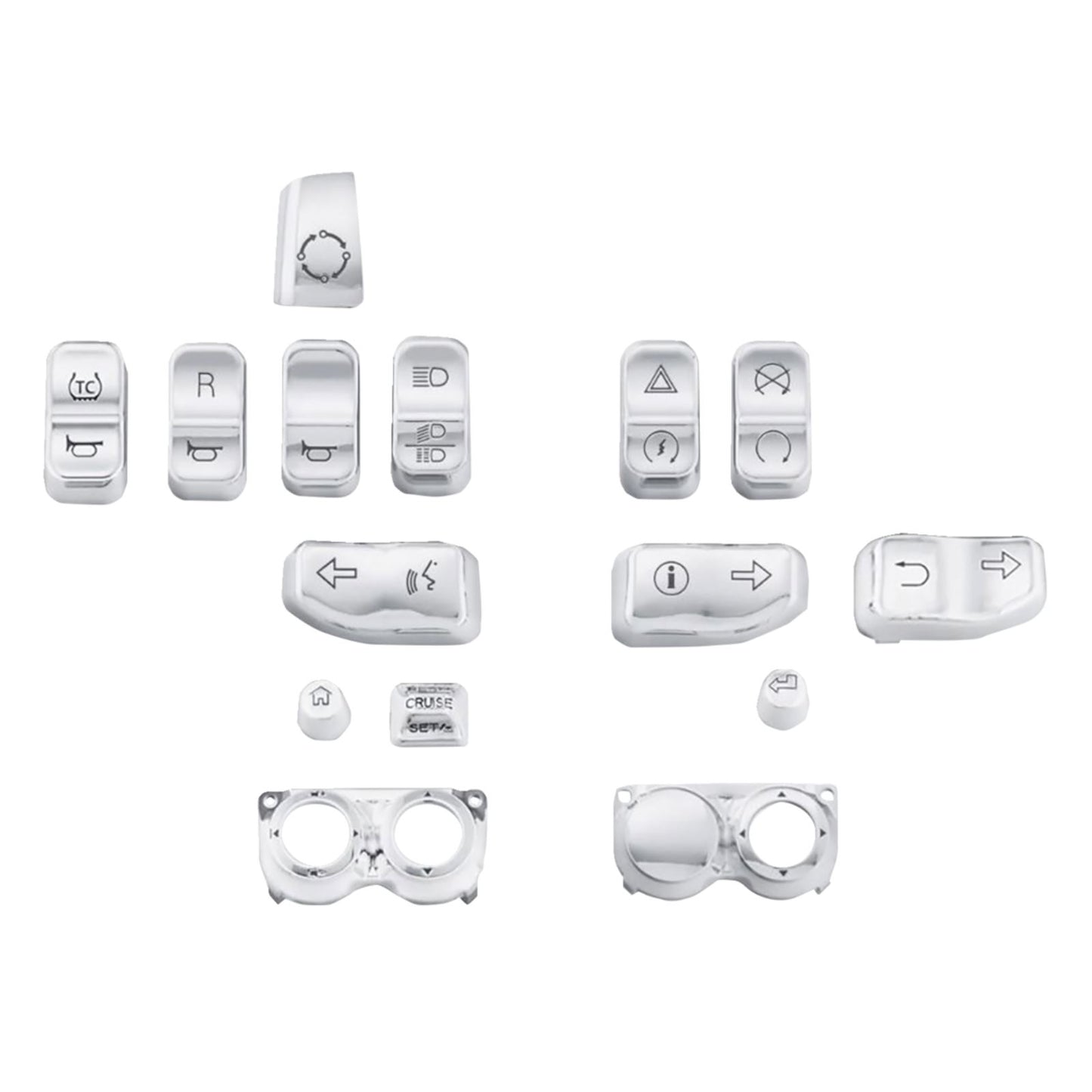 Drag Specialties Switch Caps - Chrome 0616-0393_1160755