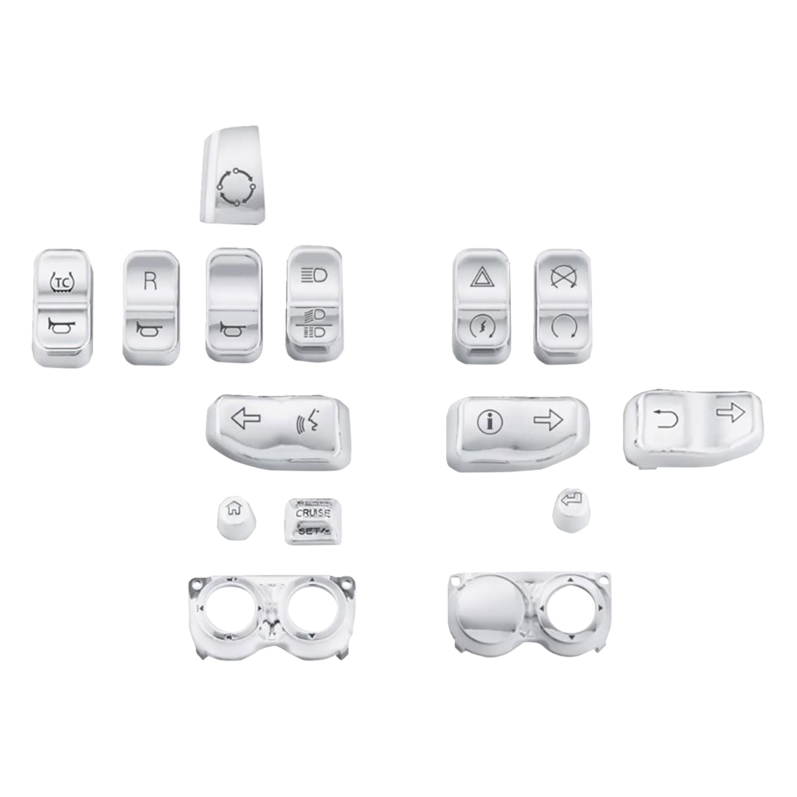 Drag Specialties Switch Caps - Chrome 0616-0393_1160755