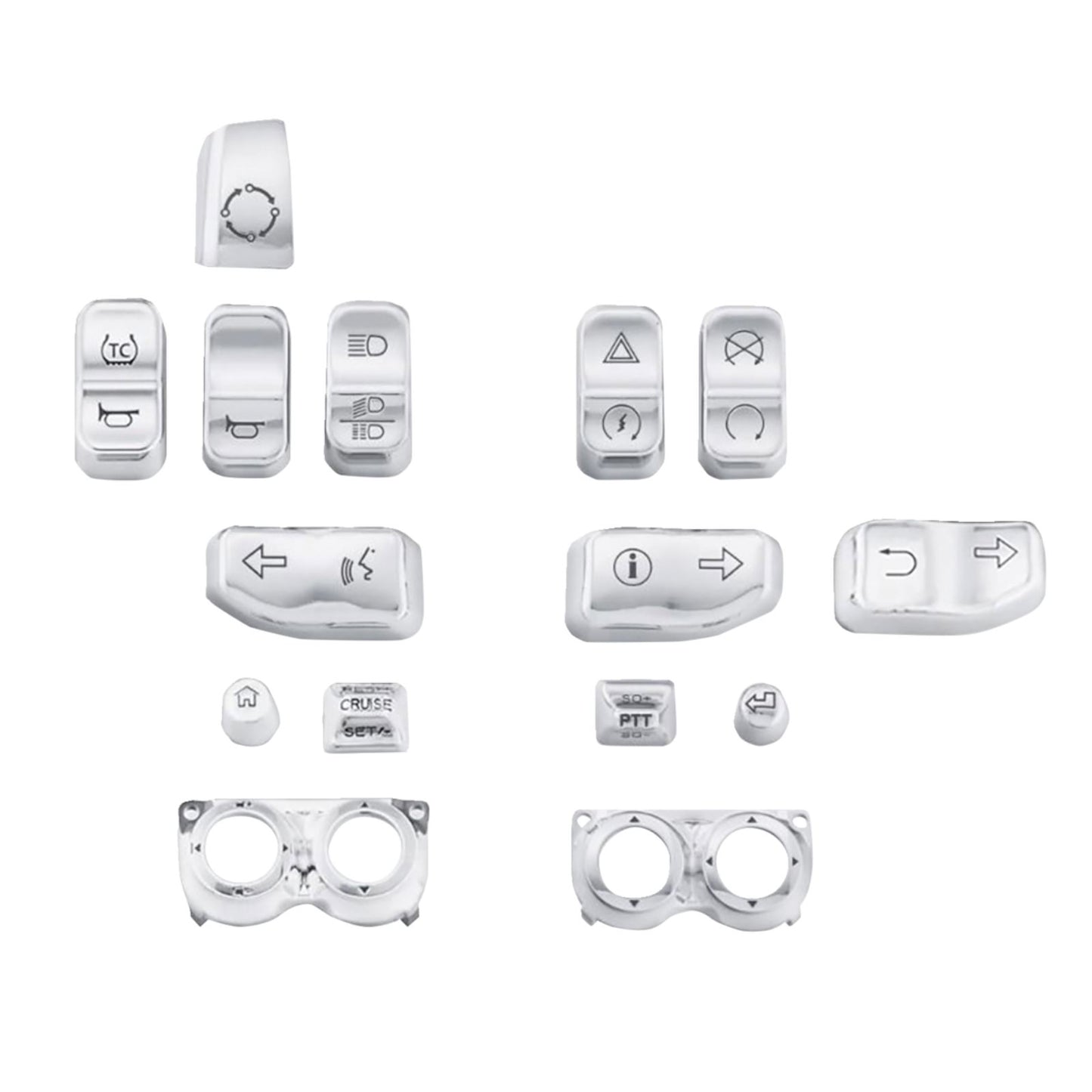 Drag Specialties Switch Caps - Chrome 0616-0394_1160754