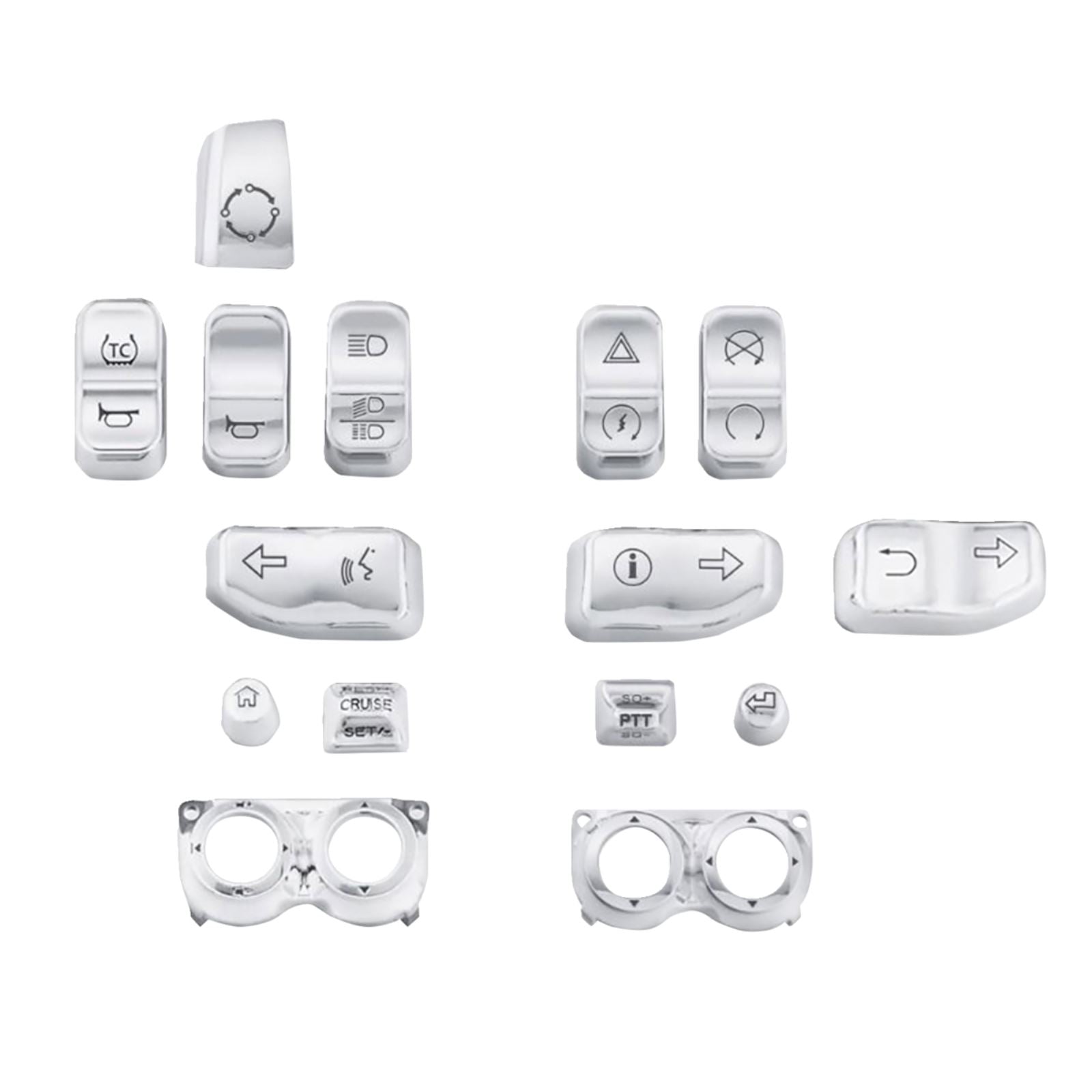 Drag Specialties Switch Caps - Chrome 0616-0394_1160754