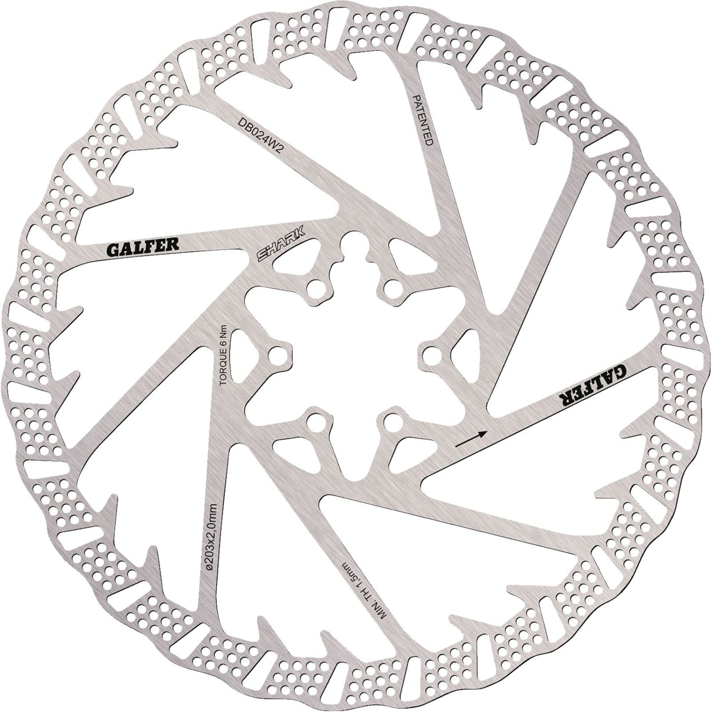 Galfer Shark Brake Rotor - 203 mm x 2 mm DB024W_1160512