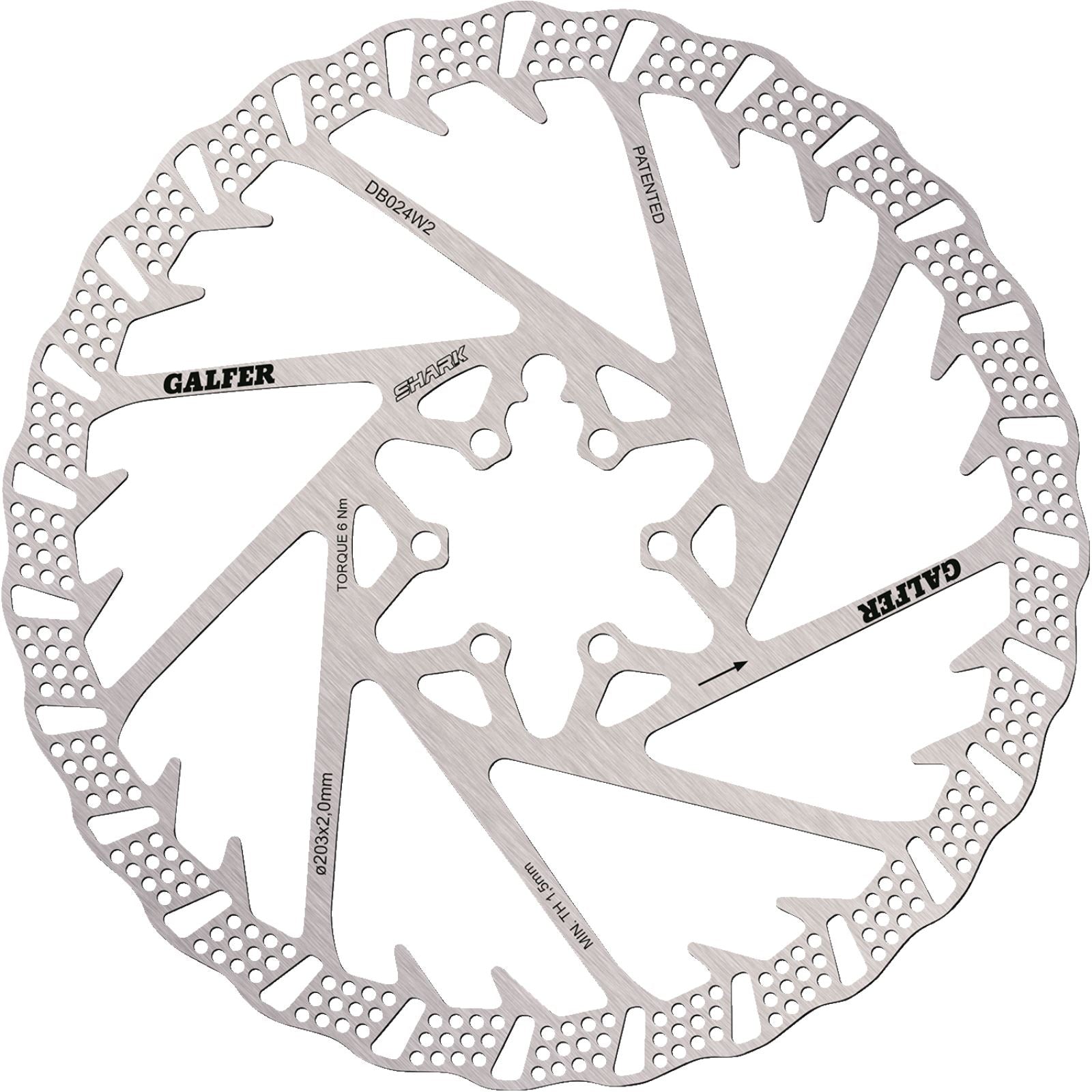 Galfer Shark Brake Rotor - 203 mm x 2 mm DB024W_1160512