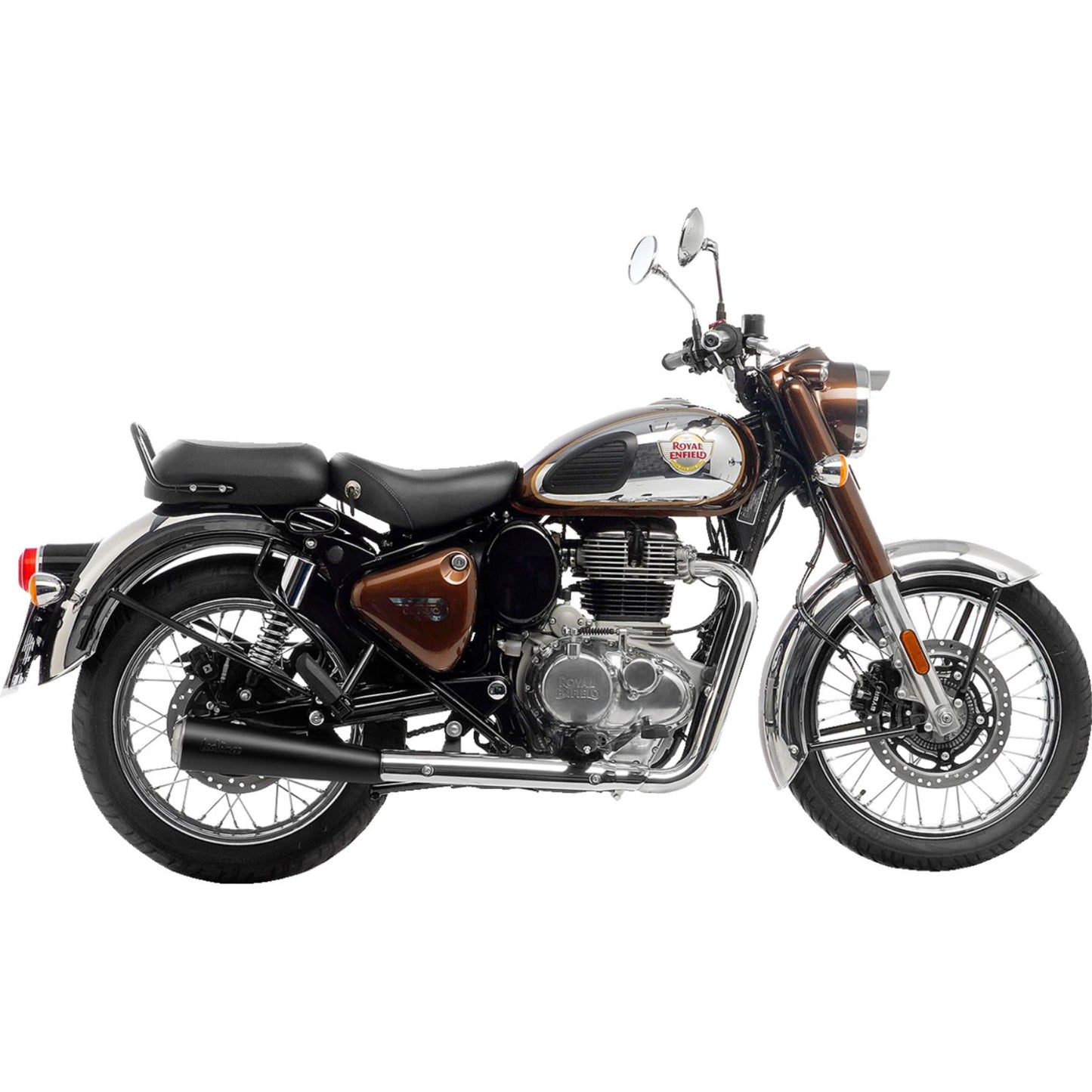 Leovince Classic Racer Black Edition Slip-On Muffler for Royal Enfield [MPN: 15008B]_1164856